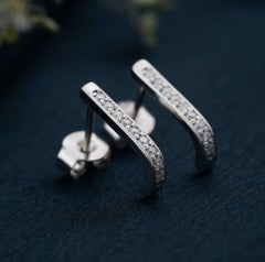 Moissanit-Ohrstecker 925 Sterlingsilber Minimalistischer Ohrstecker für Damen.