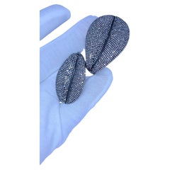 Natural Pave Diamond 925 Sterling Silver Leaf Full Finger Shaped Ring Jewellery