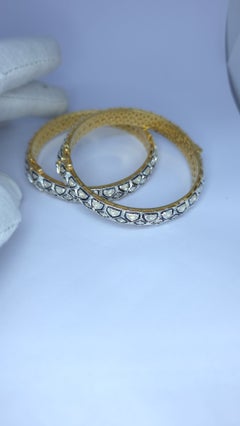 Antique Polki Diamond bangle Bracelet Natural Diamond Victorian Bracelet