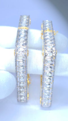 Antique Polki Diamond bangle Bracelet Natural Diamond Victorian Bracelet