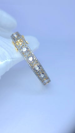 Bracelet jonc Polki ancien avec diamants  Bracelet Bracelet victorien avec diamant naturel