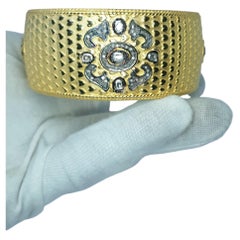 Antique Polki Diamond bangle Bracelet Natural Diamond Victorian Bracelet
