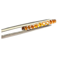 Mandrin garnet Eternity Band Ring hand crafted hand made 925 sterling silver