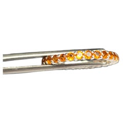 Mandrin garnet Eternity Band Ring hand crafted hand made 925 sterling silver