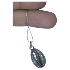 Diamond Pave Cowrie 925 sterling silver hand made