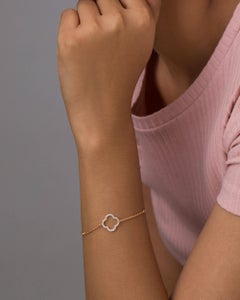 Armband aus 925er Sterlingsilber für Damen – Armband mit natürlichen Pavé-Diamanten – Geschenk
