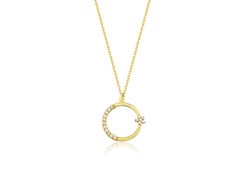 925 Sterling Silver Chain Pendant For Women Natural Pave Diamond Necklace Gift.