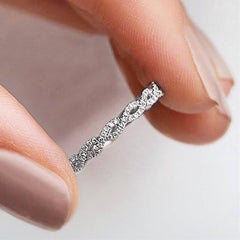 Natural Pave Diamond Ring 925 Sterling Silver Beautiful Engagement Ring For Her.
