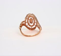 Natural Pave Diamond Ring For Women 925 Sterling Silver Ring Anniversary Gift.