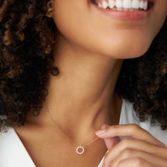925 Sterling Silver Chain Pendant For Women Natural Pave Diamond Necklace Gift.
