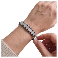 Victorian Pave Diamond Threaded hand made Bracelet