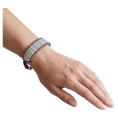 Victorian Pave Diamond Threaded hand made Bracelet