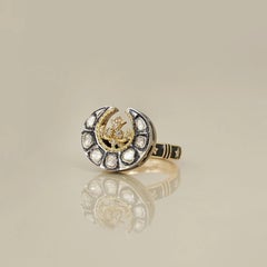 Natural Pave Diamond Polki Ring For Women 925 Sterling Silver Vintage Ring.