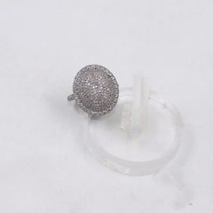 Natural Pave Diamond Ring 925 Sterling Silver Anniversary Ring Gift For Women.