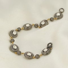 925 Sterling Silver Beautiful Bracelet Natural Diamond Polki Bracelet For Women