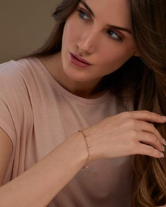 Natural Pave Diamond Chain Bracelet 14k Solid Gold Beautiful Bracelet Gift.