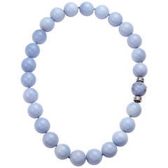 Chalcedony Beads Necklace