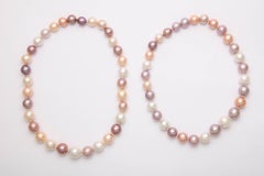 Pastel Freshwater Pearls 36" long when attached as 2 Individual Strands