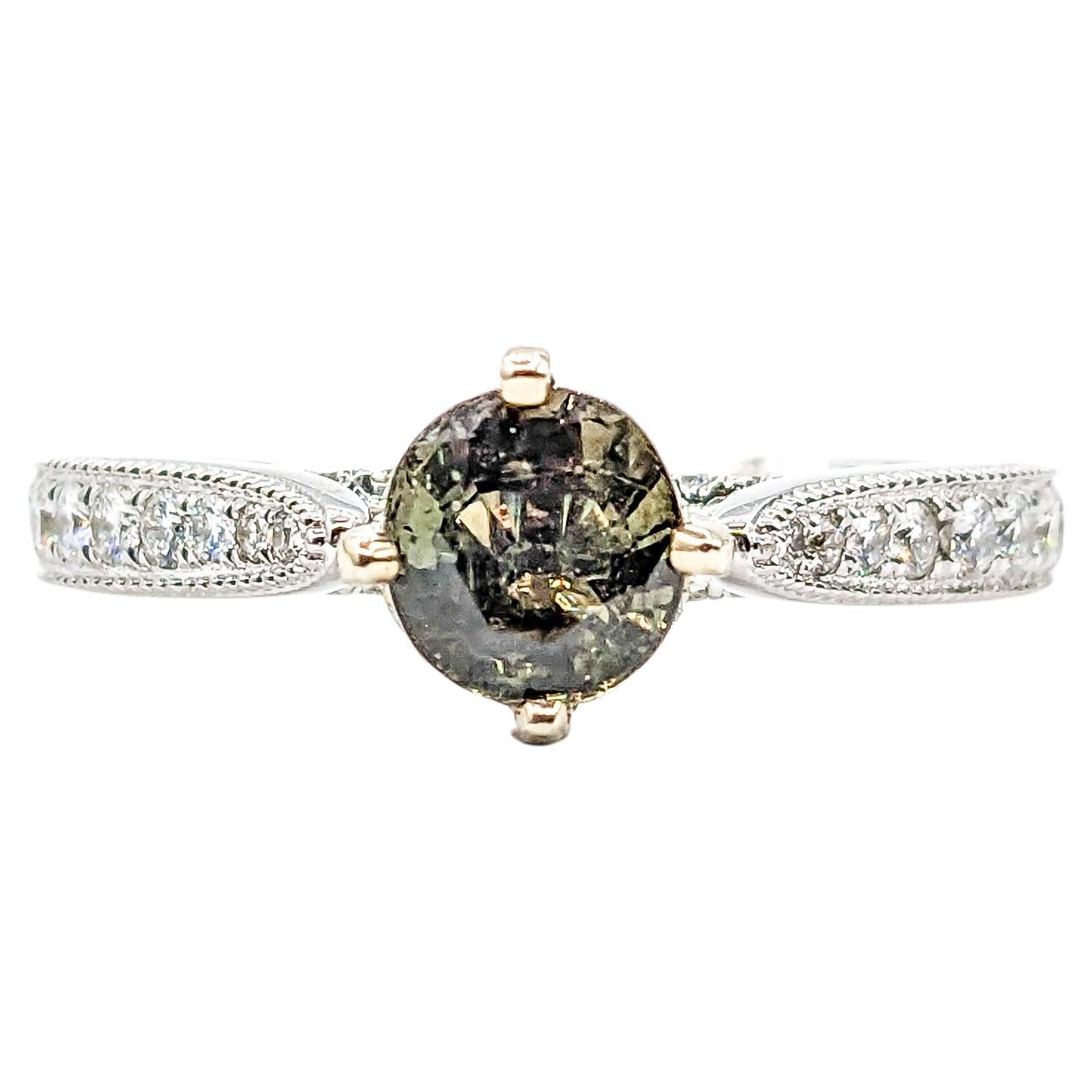 Natural .95ct Alexandrite & Diamond Fashion Ring