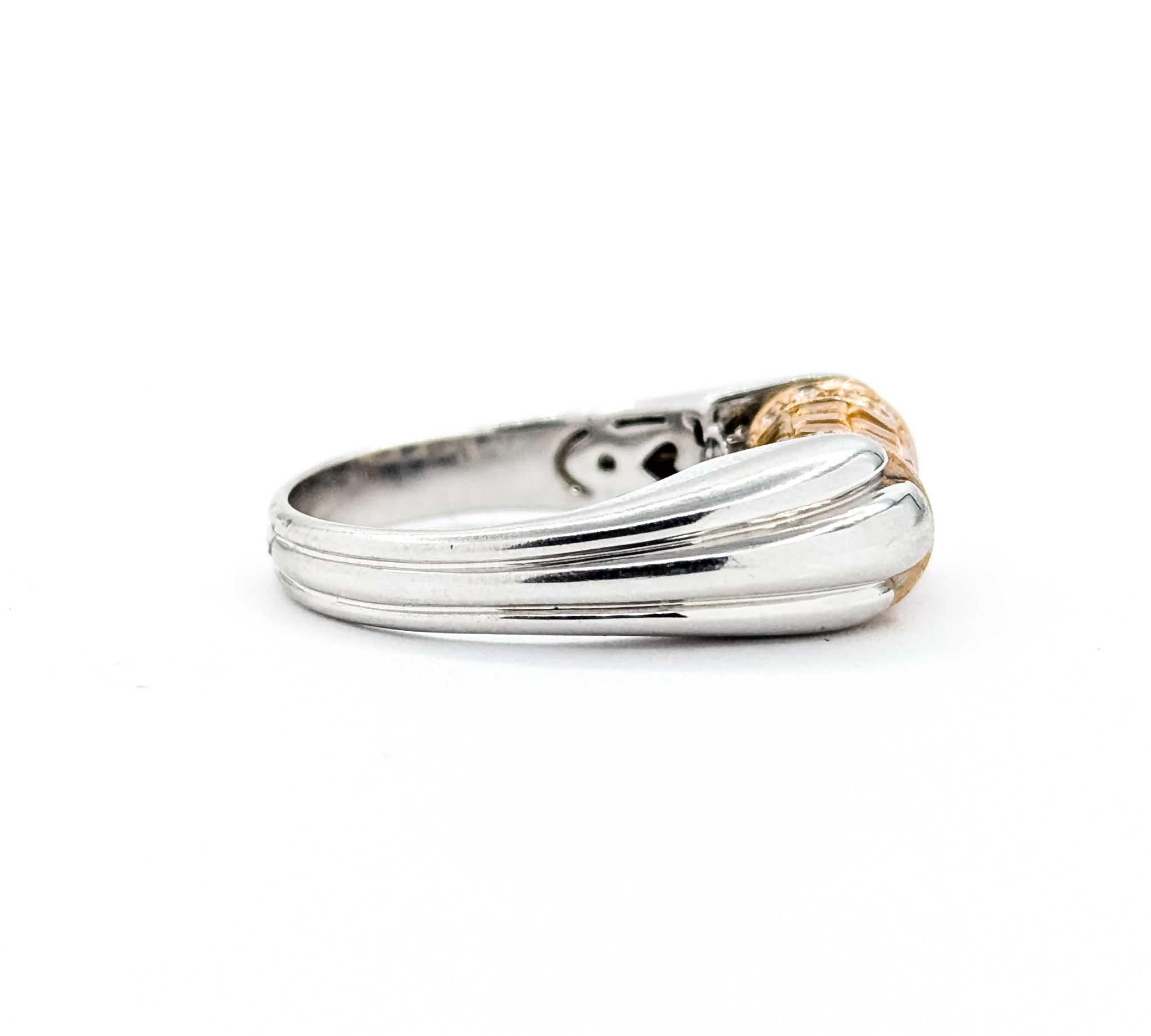 Anello con zaffiro e diamante in oro bianco 18 ct. in vendita 2