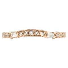 Diamond Contour Bridal Band in 14k Rose Gold