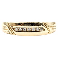 Diamond Geometric Band Ring in 10k Yellow Gold