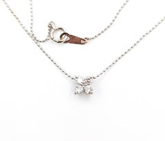 Delicate Five-Stone Diamond Necklace in 18k White Gold