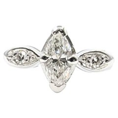 Vintage Diamond Ring in 14k White Gold