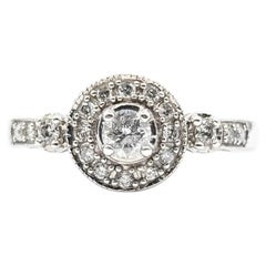 Diamant-Brautring aus 14k Weißgold