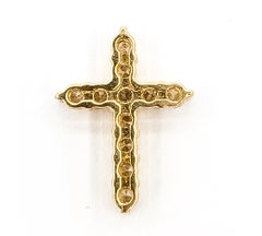 Diamond Cross Pendant in 14k Yellow Gold