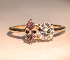 Diamond & Alexandrite Ring in 14k Yellow Gold- GIA report 6233584939