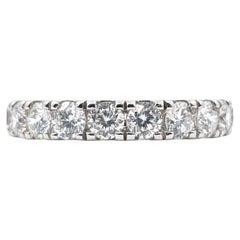 Diamond Half-Eternity Band Ring in 14k White Gold