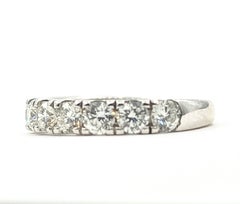 Diamond Half-Eternity Band Ring in 14k White Gold