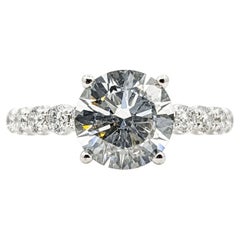 Anello di fidanzamento con diamante in oro bianco 14 carati