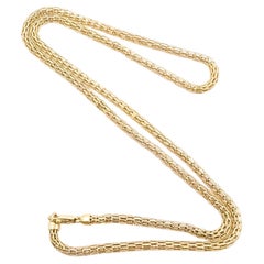 Collier à plusieurs rangs en or jaune 14 carats, à maillons tubulaires