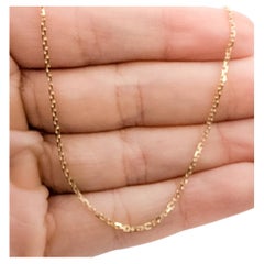 Rolo Link Necklace in 14k Yellow Gold