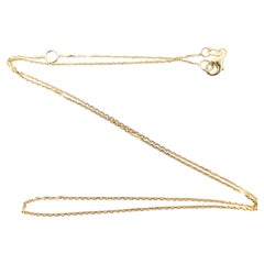 Rolo Link Necklace in 14k Yellow Gold