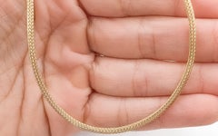 Woven Mesh Tube Necklace in 14k Yellow Gold