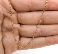 Delicate Rolo Link Necklace in 14k Yellow Gold