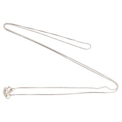 Delicate Box-Link Necklace in 14k White Gold