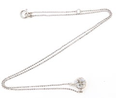 Elegant Illusion-Set Diamond Necklace in 850 Platinum