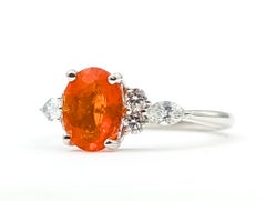 7-across Opal & Diamond Ring in 18k White Gold