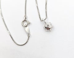 Collar Colgante Solitario de Diamantes en Platino
