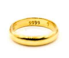 Pure 24K Yellow Gold Bridal Band Ring