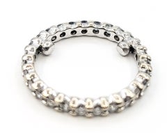 Diamond Eternity Band with Sizing Beads in 14K White Gold