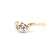 Toi et Moi Diamond Ring in 14k Yellow Gold