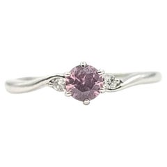 Delicate Tourmaline & Diamond Ring in Platinum