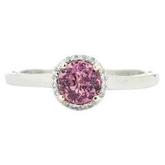 Delicate Pink Tourmaline & Diamond Tacori Ring in Platinum