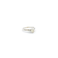 Romantic Heart Diamond Ring in 14k White Gold