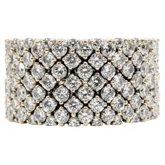 Roberto Demeglio 6.40 CTW Diamond Wide Stretch Ring in 18K White Gold